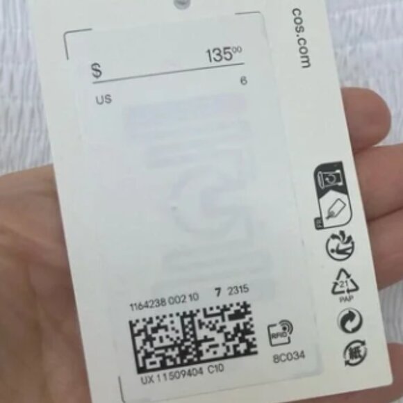 COS White Long Sleeve Dress - Picture 7 of 7